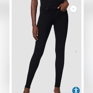 Hudson Nico Mid-Rise Super Skinny Jean in Black